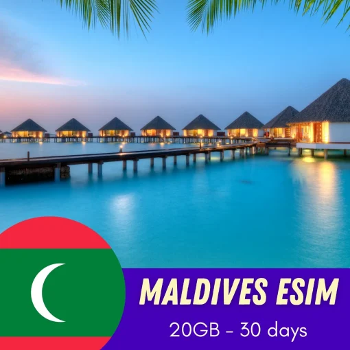 Maldives eSIM 20GB - 30 Days