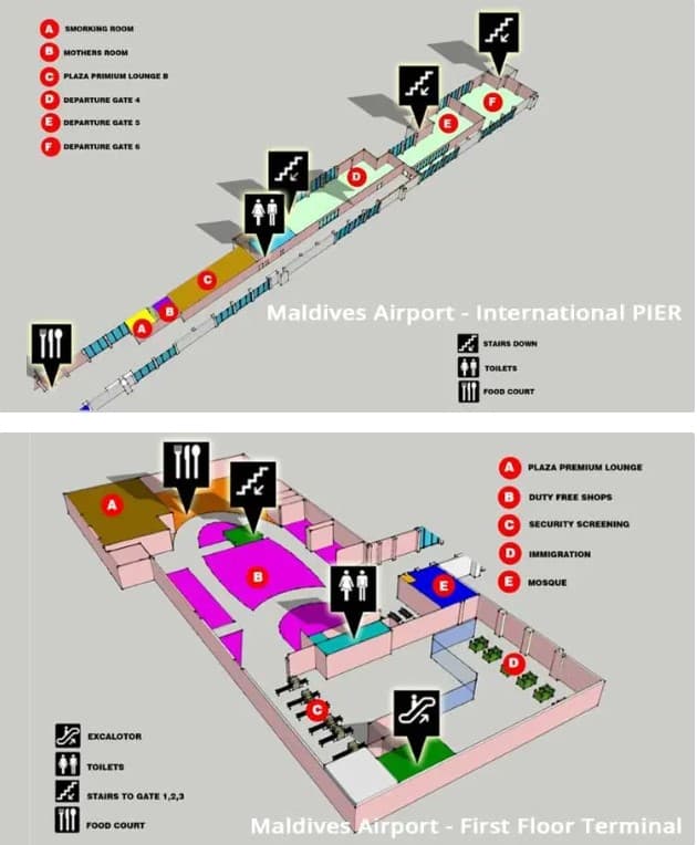 Buying SIM Card at Velana Airport - Airport map